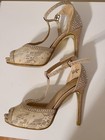 CHASE & CHLOE Women's lace tan Heels pump Size 5.5 Rhinestone Encrusted — photo 6