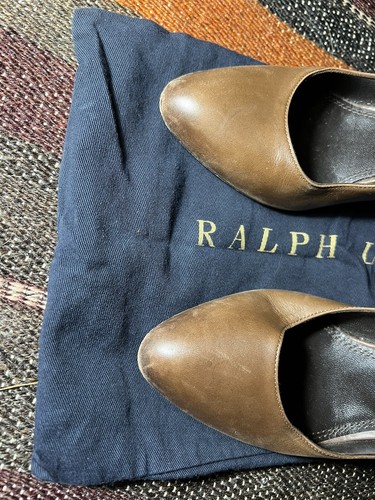 Ralph Lauren Purplelabel Brun Upper Leather Wooden Soleil Made IN Italy 37.5 UK - Photo 4 sur 12