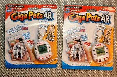 2017 2 GigaPets AR Puppy Virtual Animal Pet Toy 1027 New Sealed