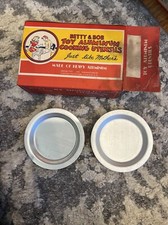 ANTIQUE BETTY BOB TOY ALUMINUM COOKING UTENSIL  BOX CHARLOTTE NC PIE PAN