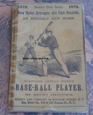 BEADLE'S DIME BASEBALL PLAYER HENRY CHADWICK 1872 VERY SCARCE SEE VIDEO