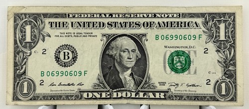 2009 Cool True Flipper (0s) (6s) (9s) Fancy Serial Number Dollar 06990609 - Bild 2 von 3