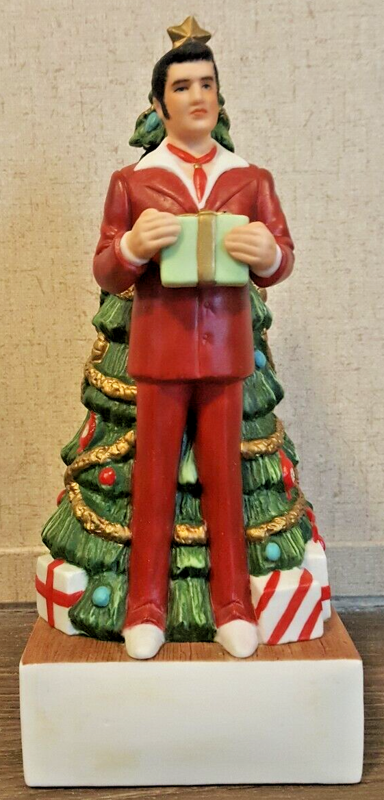 RARE MCCORMICK ELVIS PRESLEY CHRISTMAS TREE MINI DECANTER AND MUSIC BOX