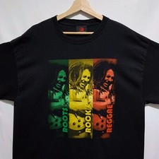 Vintage Bob Marley Roots Rock Reggae T Shirt Size XL Black