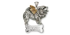 Chow Chow Angel Pendant Jewelry Silver And Gold Handmade Dog Pendant C01-TNANP