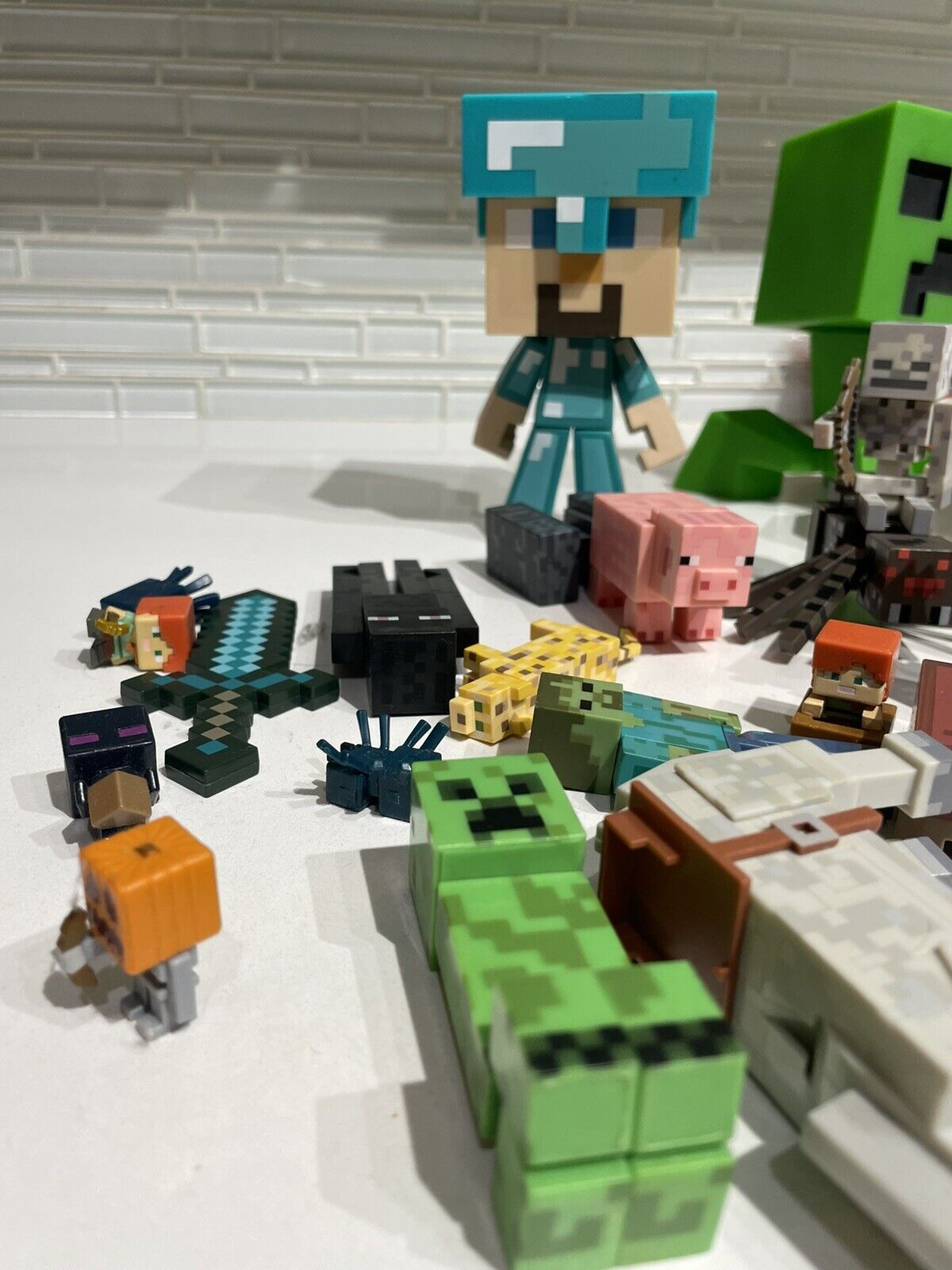 7pic Animais de pelúcia Minecraft Zombies Pelúcia Toy Figures_w