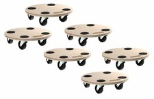 Blumenroller Pflanzenroller Rollbrett Transportroller 200kg Rund 6 St&uuml;ck