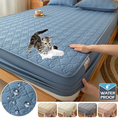 Mattress Protector New Fitted Bed Covers Soft Family Jacquard Mattress Bed Sheet