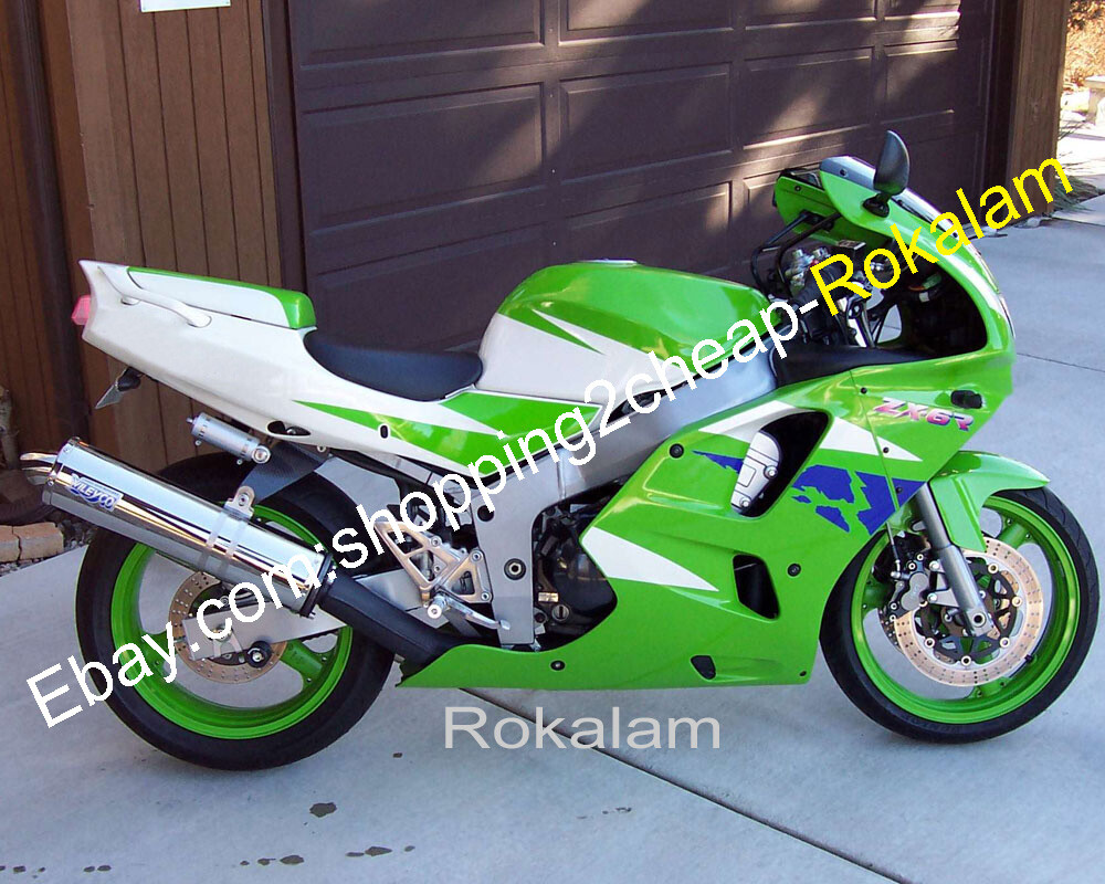 For Ninja ZX-6R 636 1994 1995 1996 1997 ZX6R Green White For Ninja ZX-6R 636 1994 1995 1996 1997 ZX6R Green White
