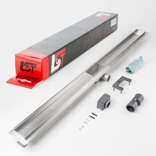 Caniveau De Douche 1200 X 70 Mm Avec Siphon Et Bande D'Étanchéité