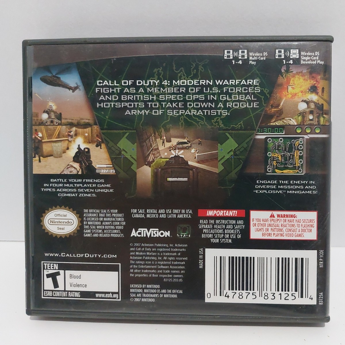 【新品】コールオブデューティ4 MODERN WARFARE ds Amazon.com: Call of Duty 4: Modern Warfare (Renewed) : Video