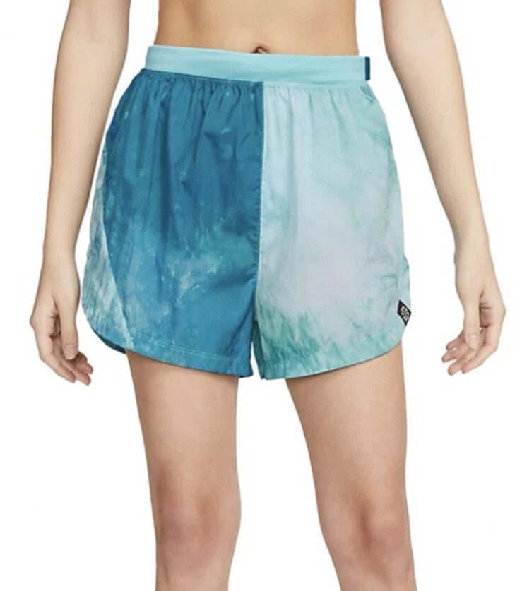 NIKE TRAIL WATER REPEL RUNNING SHORTS WOMEN’S BLUE DX1021 085 SIZE MEDIUM
