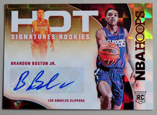 Brandon Boston Jr. 2021-22 Hoops RC Auto Hot Signature Rookies /25 Red #HSR-BB
