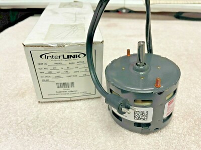 Fan Motor, Interlink, FASCO, 230 V, 1 Phase, 1550 RPM, 1/40 HP, CWSE Rotation