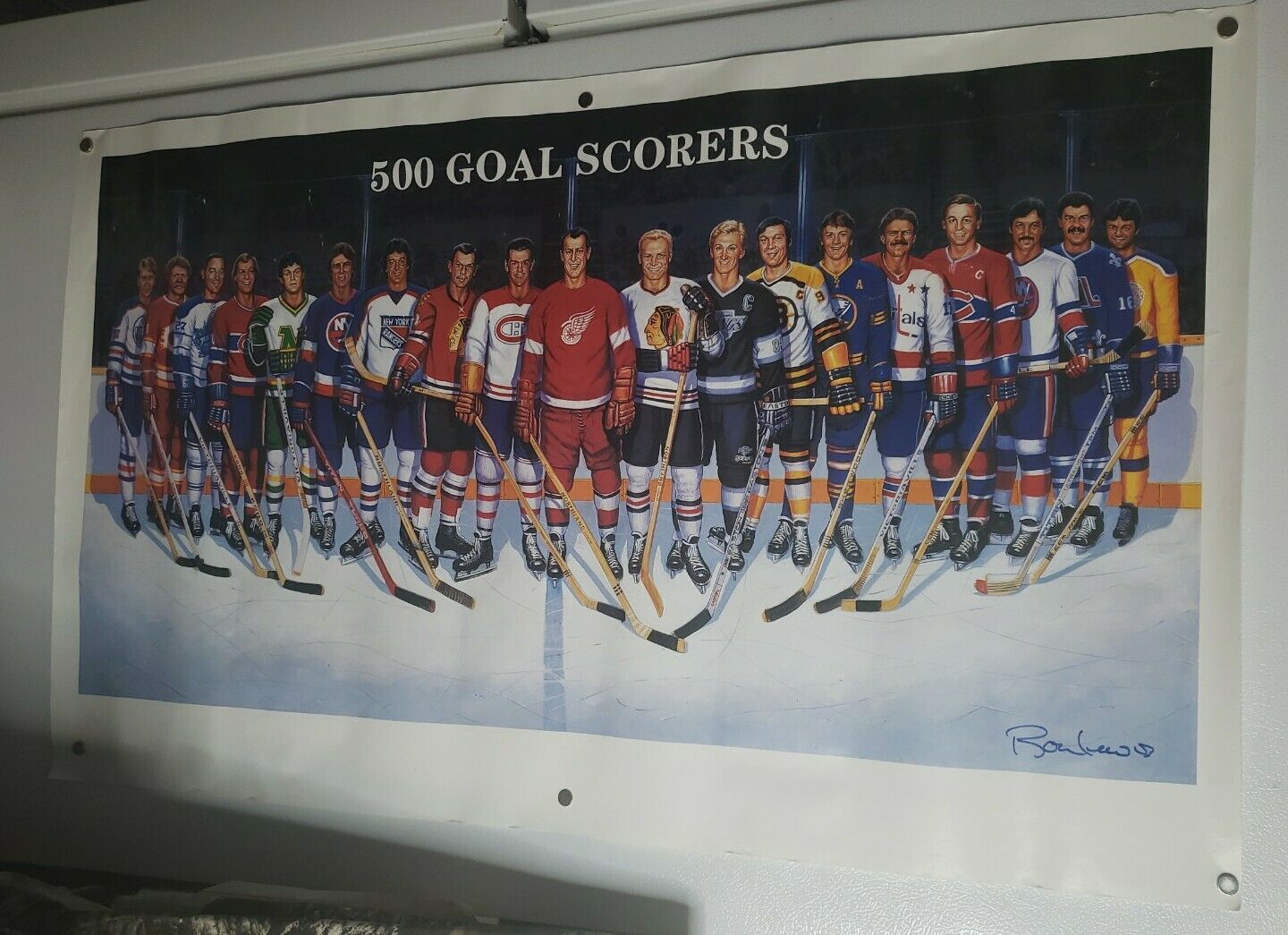NHL 500 Max 71% OFF Goal Scorers 2021 new Collectibles Rare Poster