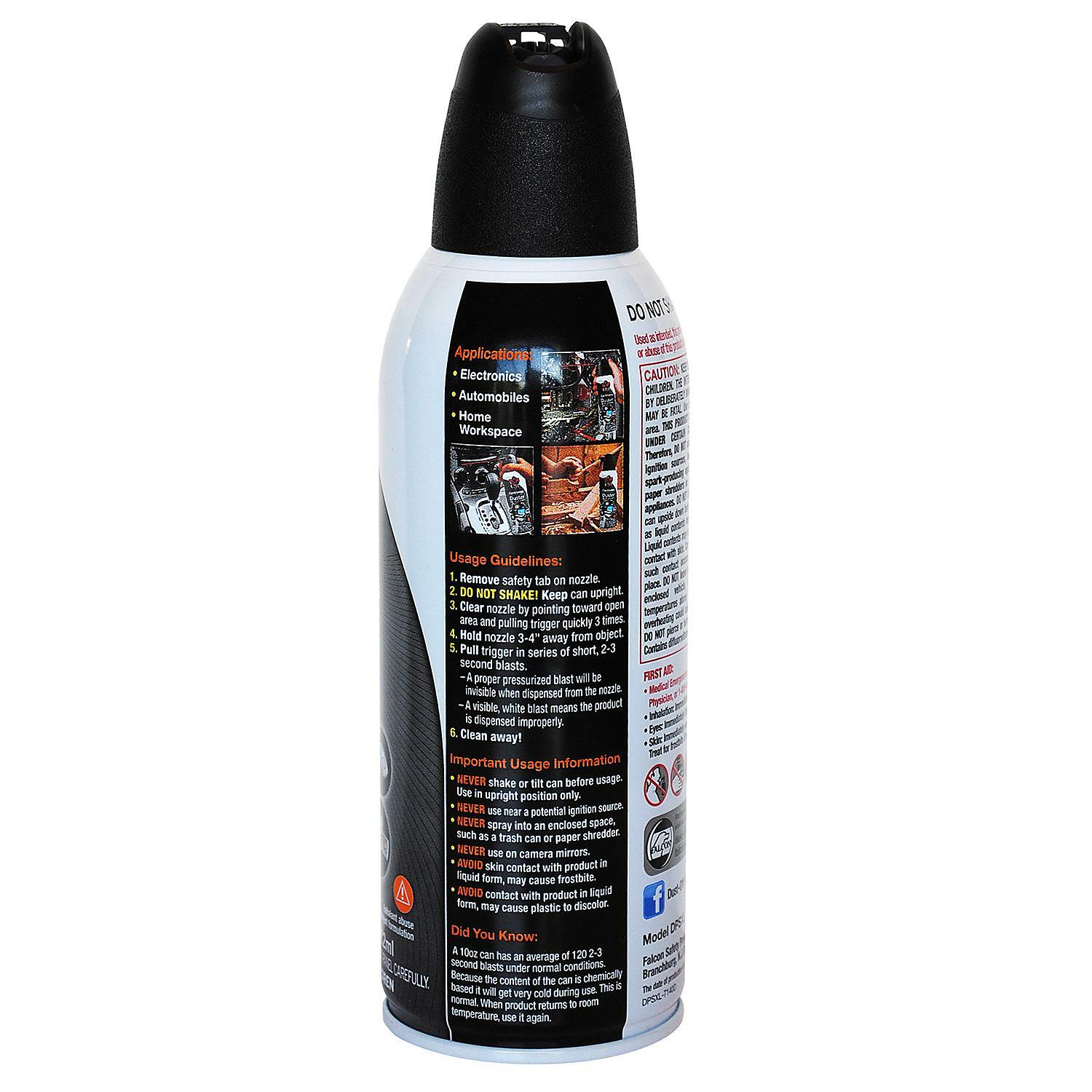 Falcon Dust Off Duster Compressed Canned Air 10 oz. Cans Dust Remover - 8 pack  