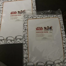 New Lot Of 2 Stormtroopers Star Wars 8 1/2” By 11” Computer Printer Paper