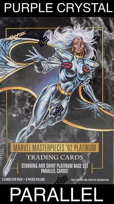 2024 Purple Crystal Marvel Masterpieces  92 Platinum Complete Your Set U PICK