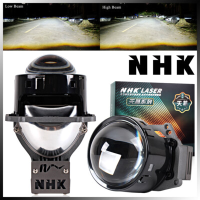 NHK 3.0'' Laser Bi LED Projector Lens 5700K 30000LM Headlight Retrofit LHD Set