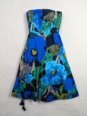 NWT Anthropologie Vanessa Virginia Shade Flower Off the shoulder Dress Sz 4