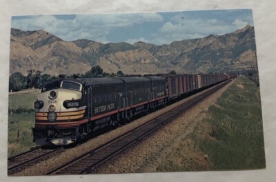 Southern Pacific EMD F-7 Diesel Near Ogden, Utah. Postcard (S2)