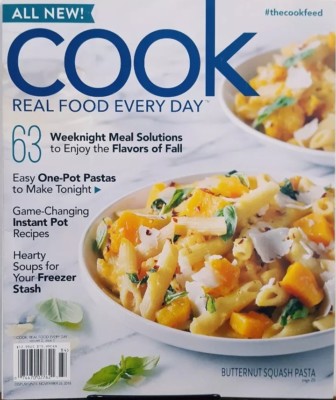 Cook Real Food Every Day Sept Oct 2018 Butternut Squash Pasta FREE SHIPPING CB