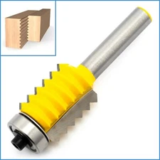 24mm 6T Bottom Bearing Triangle Finger Cutter V Joint Router Milling Drill Bit 