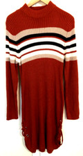 Madberry Womens Dress Large 2X Sweater Long Sleeves Rust Red Size : 2XL