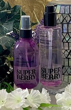 2 Pc Victoria's Secret PINK Super Berry Boosting Body oil  Hair/Body Mist New