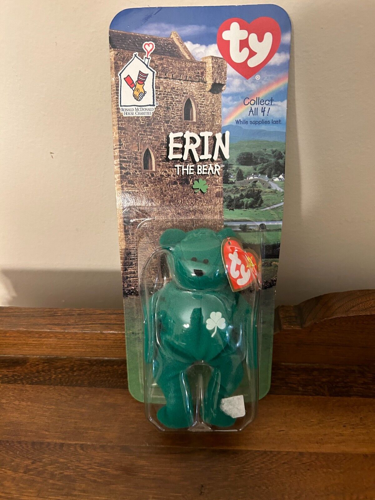 Vintage Collectible ty Erin the Bear in Package Emerald Isle 5"