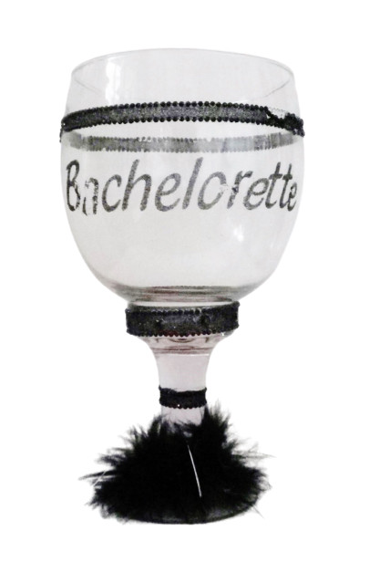 Huge Chalice Cup Bachelorette Party Goblet Wine Glass Craft Bridal Boa Fur READ!