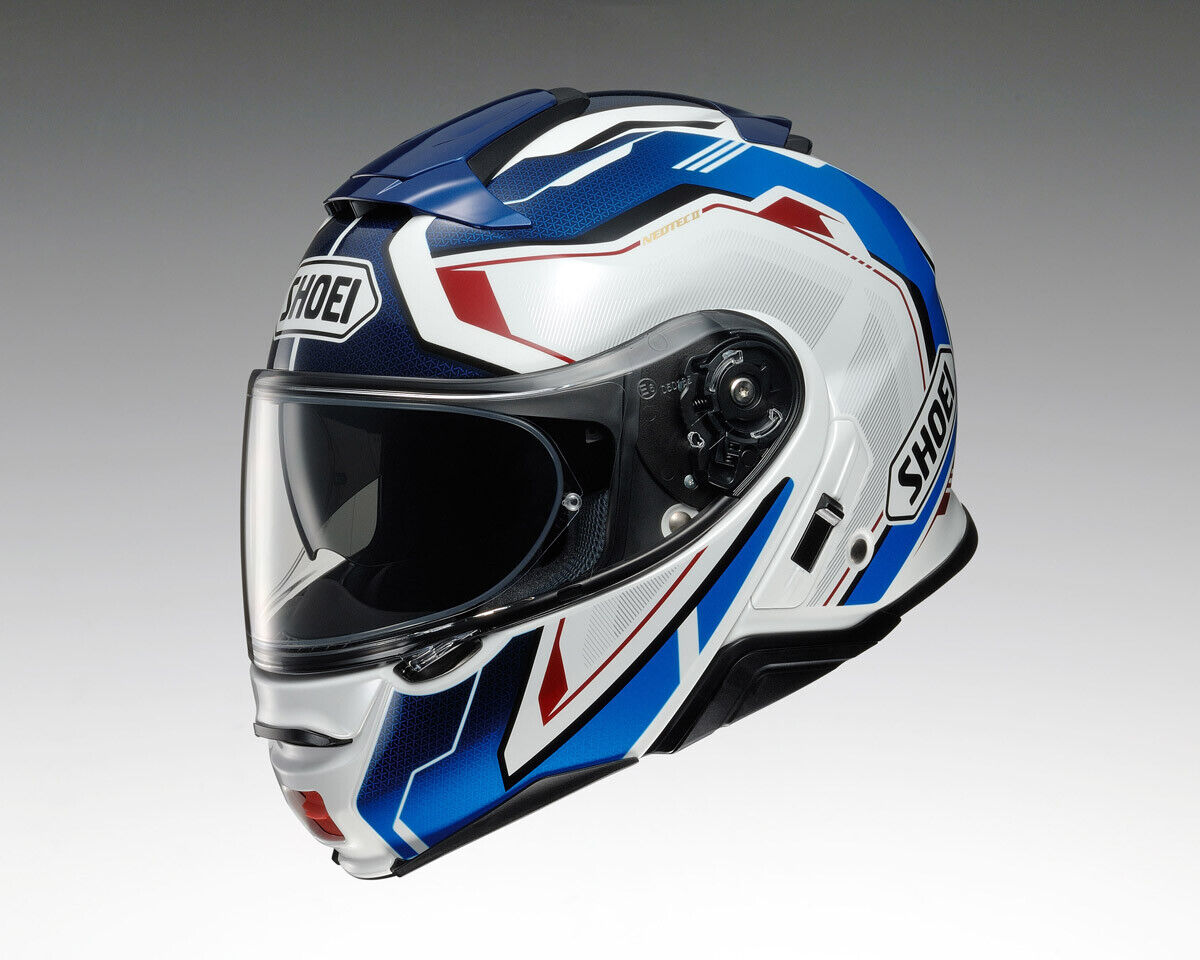 Shoei Neotec 2 Respect TC10 Blue/Red/White Flip Up Bluetooth Shoei Neotec 2 Respect TC10 Blue/Red/White Flip Up Bluetooth