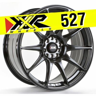 XXR 527 18X8.75 5X100 5X114.3 +35 CHROMIUM BLACK WHEELS (SET OF 4)
