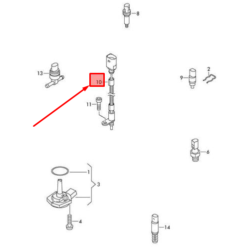 AUDI A8 D4 Temperature Sensor Black 079919501E NEW GENUINE - Bild 8 von 8