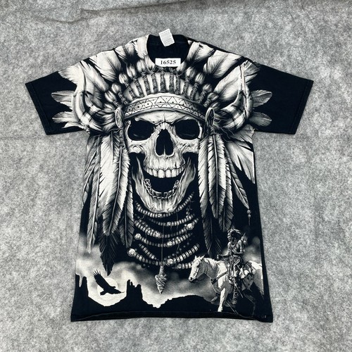 Tribal Skeleton T-Shirt Men Small 