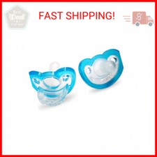 RAZBABY JollyPop Baby Pacifier Plus, 3m , Double Pack, Blue, 2 Count