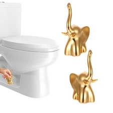 2 Pcs Toilet Bolt Covers,Rust-Proof Ceramic Toilet Bolt Caps,Cute Elephant Sh...