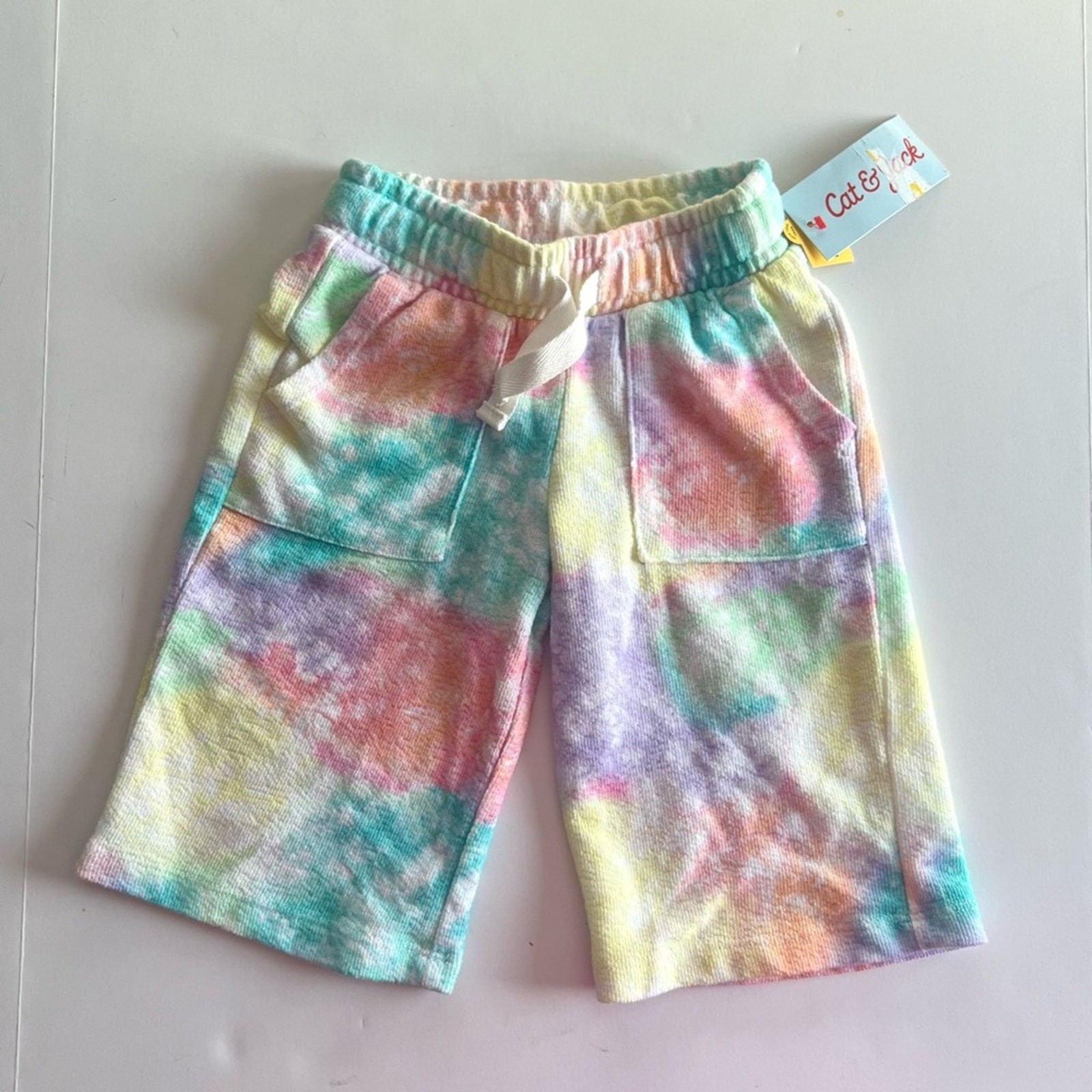 NWT Cat & Jack Rainbow Cropped Sweatpants Size 2T Toddler Girls