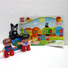 Lego Duplo 10847 Number Train Cat Boy Girl Figures 21 pc Complete Set Stem Toy