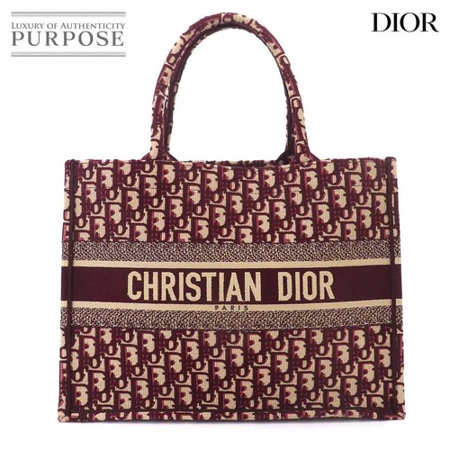 Brand new Book Tote Medium Bag Christian Dior Oblique Canvas Bordeaux M1296ZRIW