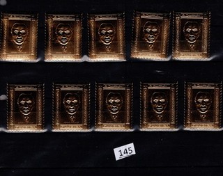RP 5X FUJEIRA MNH GOLD STAMPS PERF IMPERF ADENAUER GERMANY