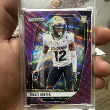 Panini 2025 Prizm Draft Picks Travis Hunter Purple Wave Rookie #20 Colorado