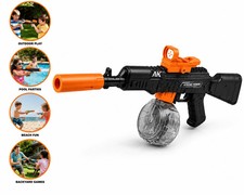 Electric Water Gun Powered Blaster High Capacity Automatic Squirt Gun Black
