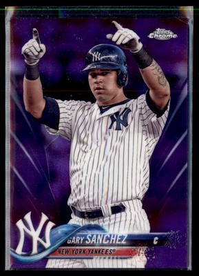 2018 Topps Chrome Purple /299 Gary Sanchez New York Yankees 182 