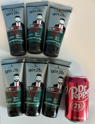 6 x Got2b PhenoMENal Light Hold Styling Gel 6 oz Non-Sticky NEW Discontinued
