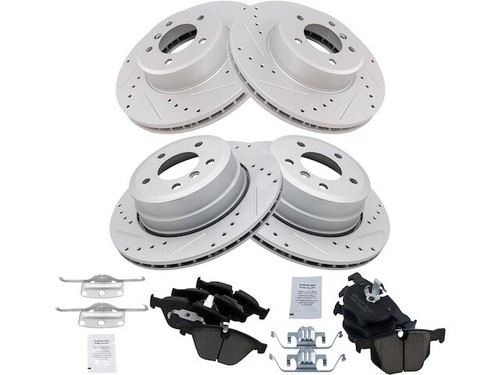 For 2007 BMW 525xi Brake Pad and Rotor Kit Front and Rear 57116JPCH ...