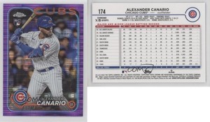 2024 Topps Chrome Purple Sonar Refractor /275 Alexander Canario #174 Rookie RC