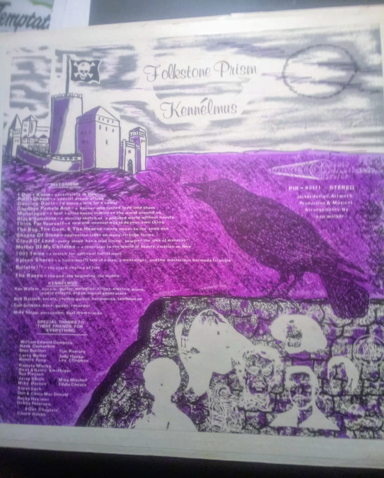 RARE PRIVATE ACID PSYCH GARAGE MONSTER " KENNELMUS " FOLKSTONE PRISM ORG LP EX!! Foto 2 de 4