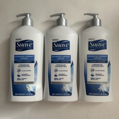 (3) Suave Skin Solutions Advanced Therapy Lotion, Hydro Complex - 18 Fl Oz Each