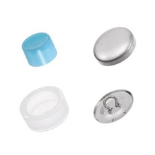 100 Sets Self Cover Button Kit 30L 0.75" 19mm with Wire Backs Aluminum Buttons